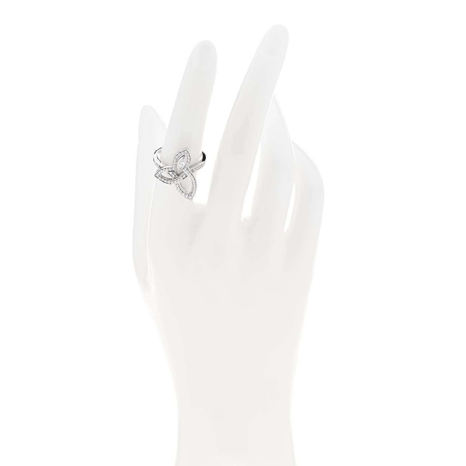 Harry Winston Platinum Diamond Lily Cluster Ring 53 6.5 2 of 6