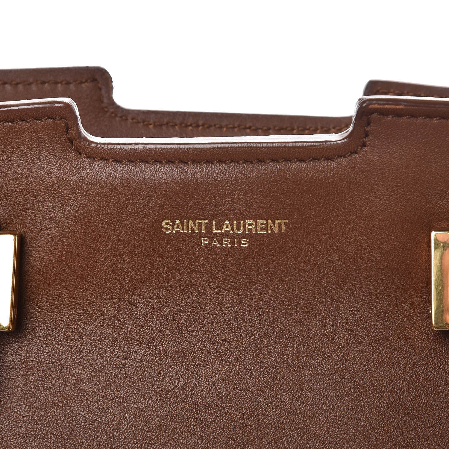 Saint Laurent Calfskin Small Classic Y Cabas Cognac 7 of 11