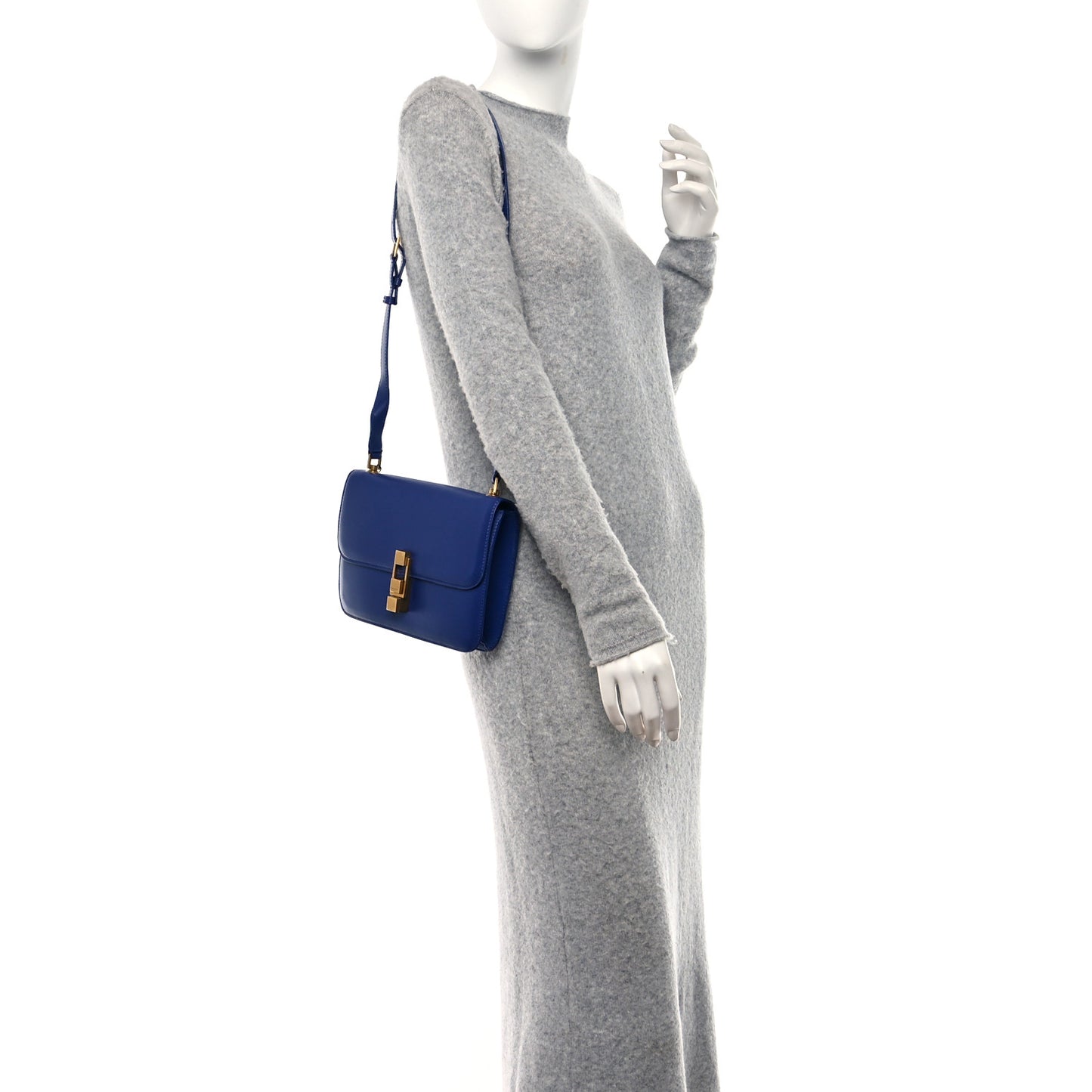 Smooth Calfskin Carre Satchel Royal Blue