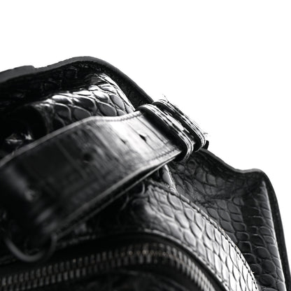 Balenciaga Calfskin Crocodile Embossed Neo Classic Black Hardware Medium City Black 16 of 18