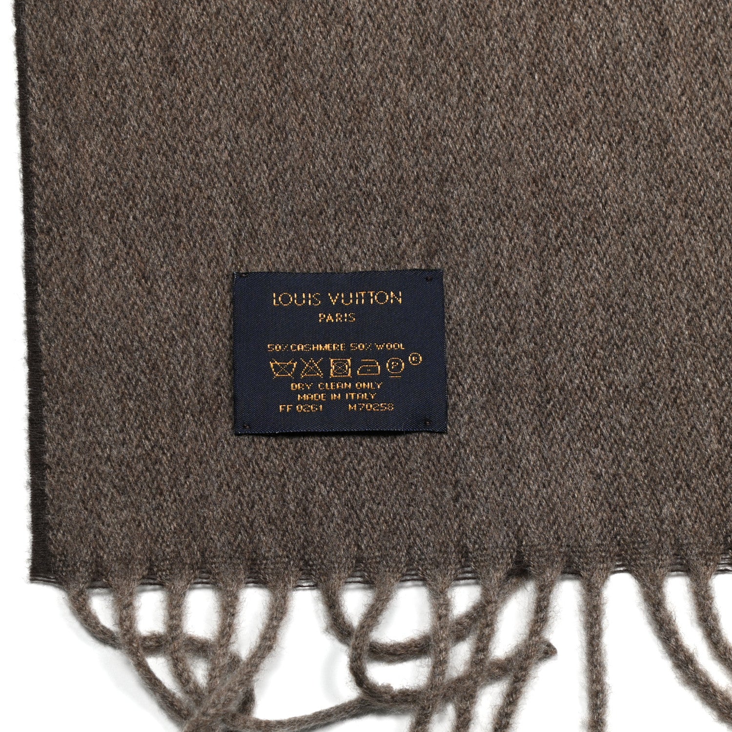 Louis Vuitton Cashmere Wool Monogram Gradient Scarf Noisette 4 of 4