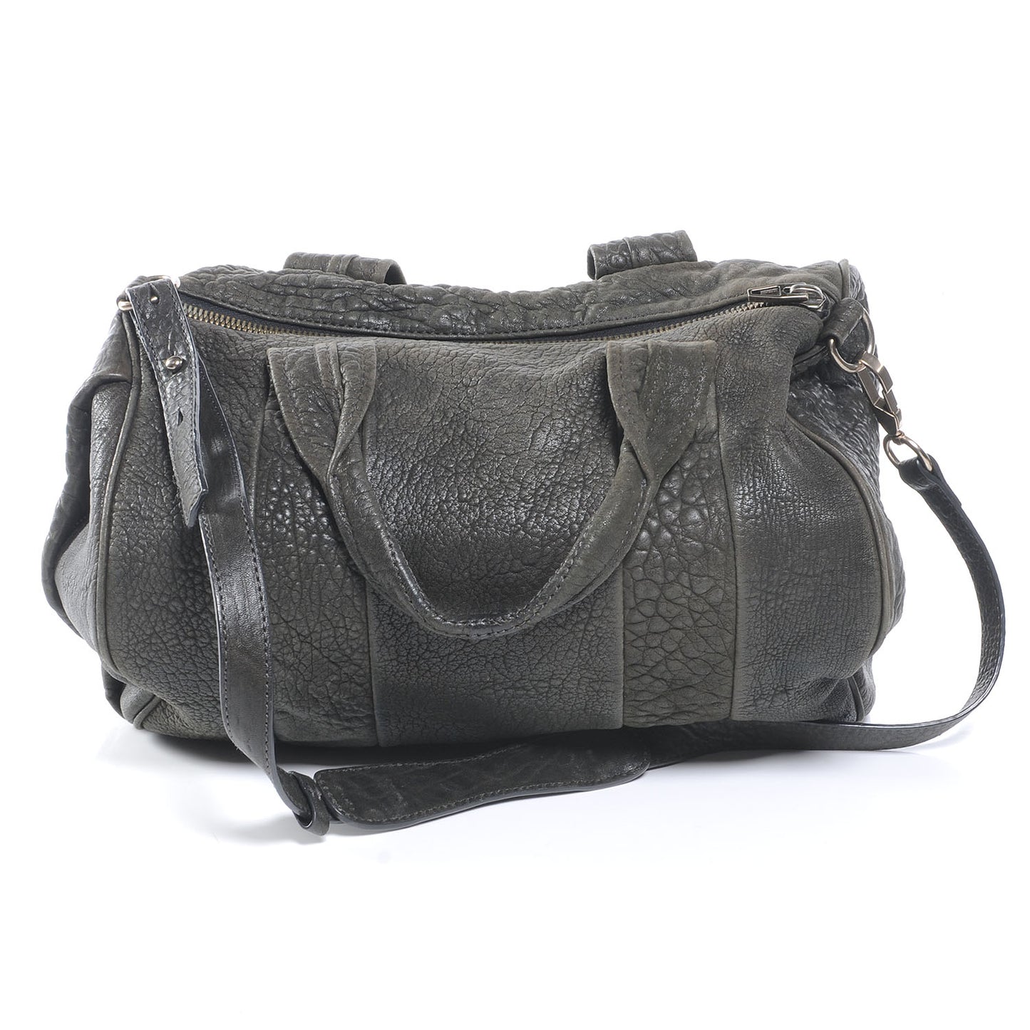 Leather Rocco Duffel Grey
