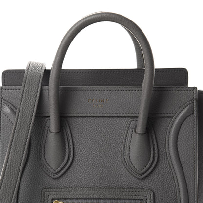 Celine Baby Drummed Calfskin Nano Luggage Kohl 9 of 9