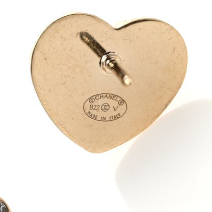 Chanel Metal Strass Crystal Quilted CC Heart Scissors Perfume Brooch Set Gold 4 of 5