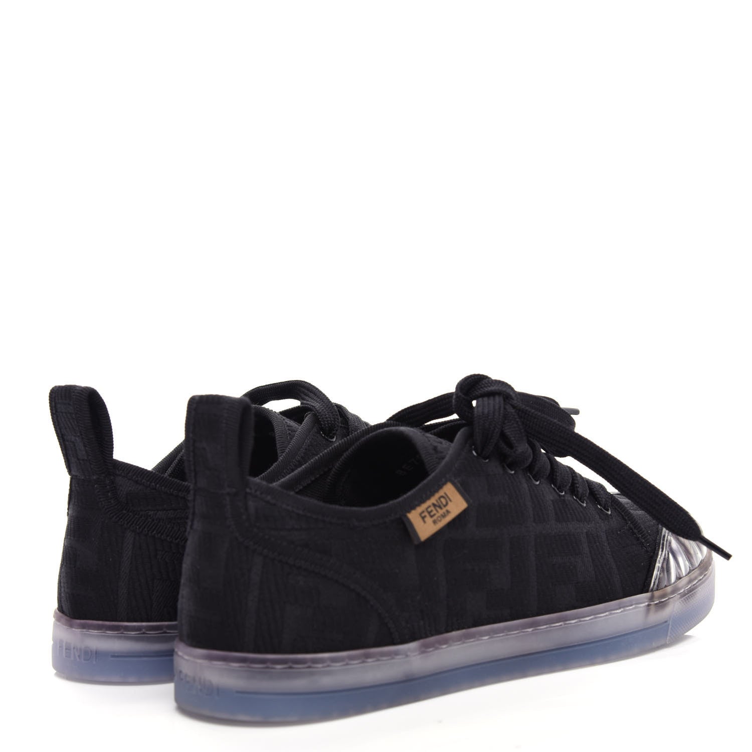 Fendi Corda FF Promenade Low Top Sneakers 37.5 Black 4 of 10