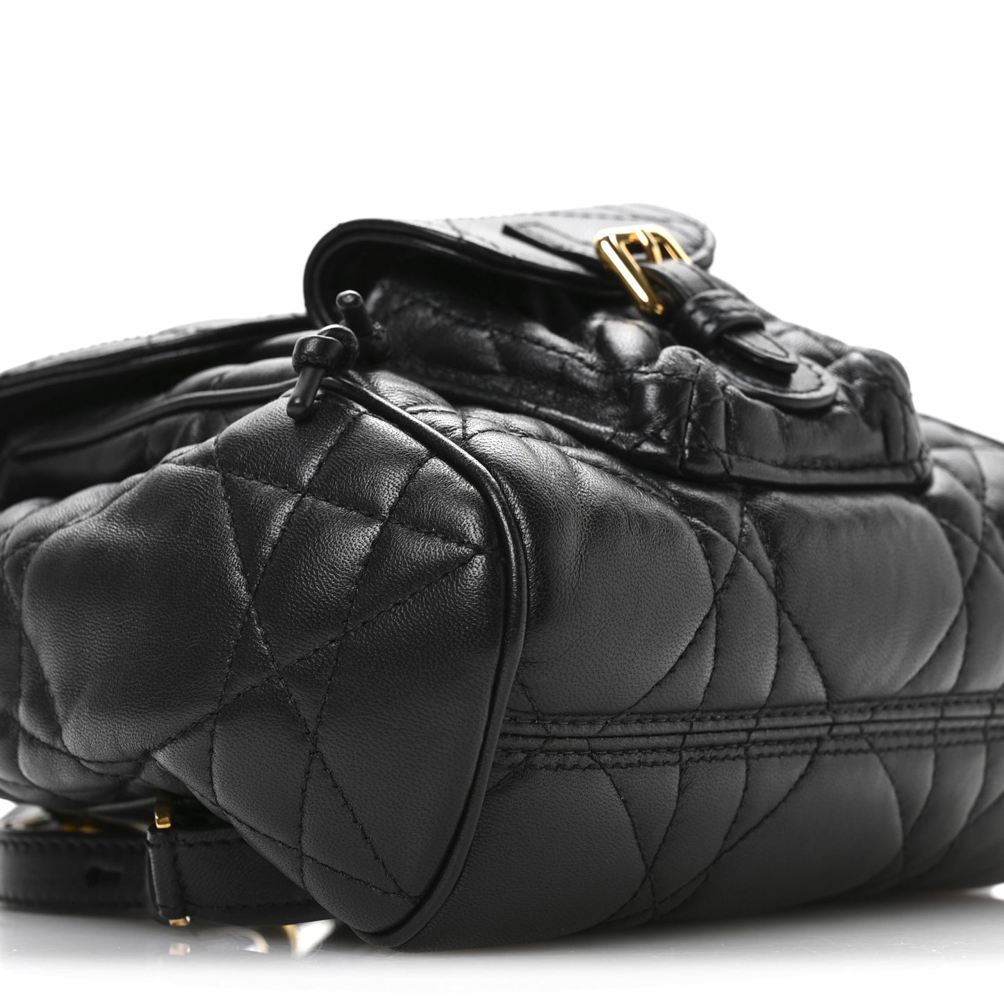 Lambskin Macrocannage Small Caro Backpack Black