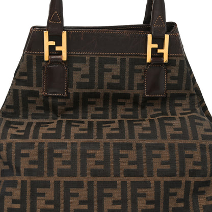 Fendi Zucca Top Handle Tote Tobacco 7 of 9