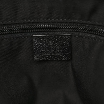 Gucci Monogram Web Medium Half Moon Hobo Black 6 of 14