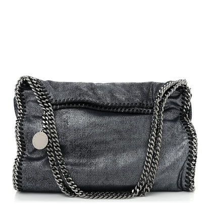 Stella McCartney Metallic Shaggy Deer Small Falabella Tote Navy 1 of 10