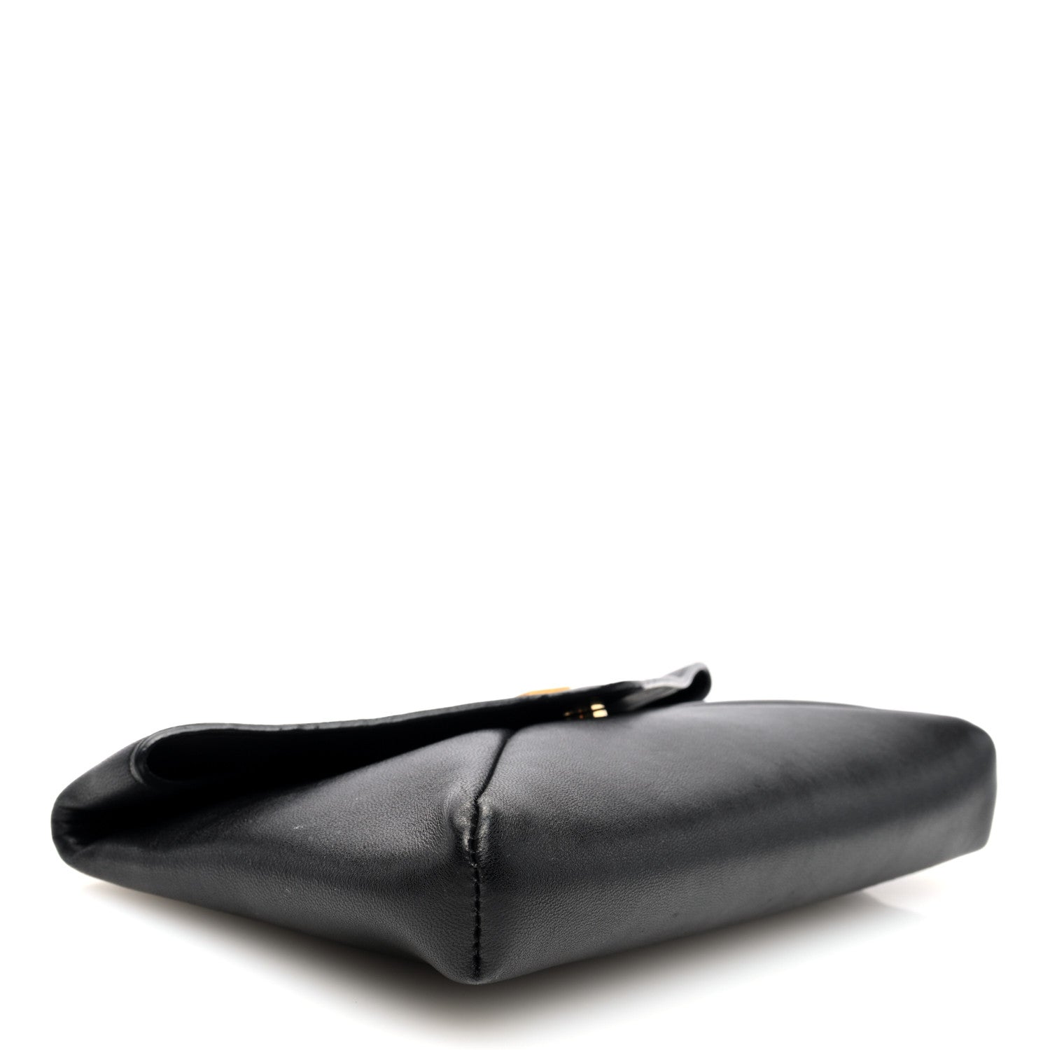 Saint Laurent Lambskin Small Cassandre Envelope Pouch Black 4 of 7