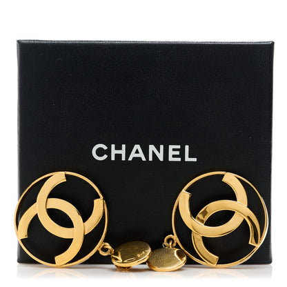 Chanel CC Drop Clip On Earrings Gold 5 of 5