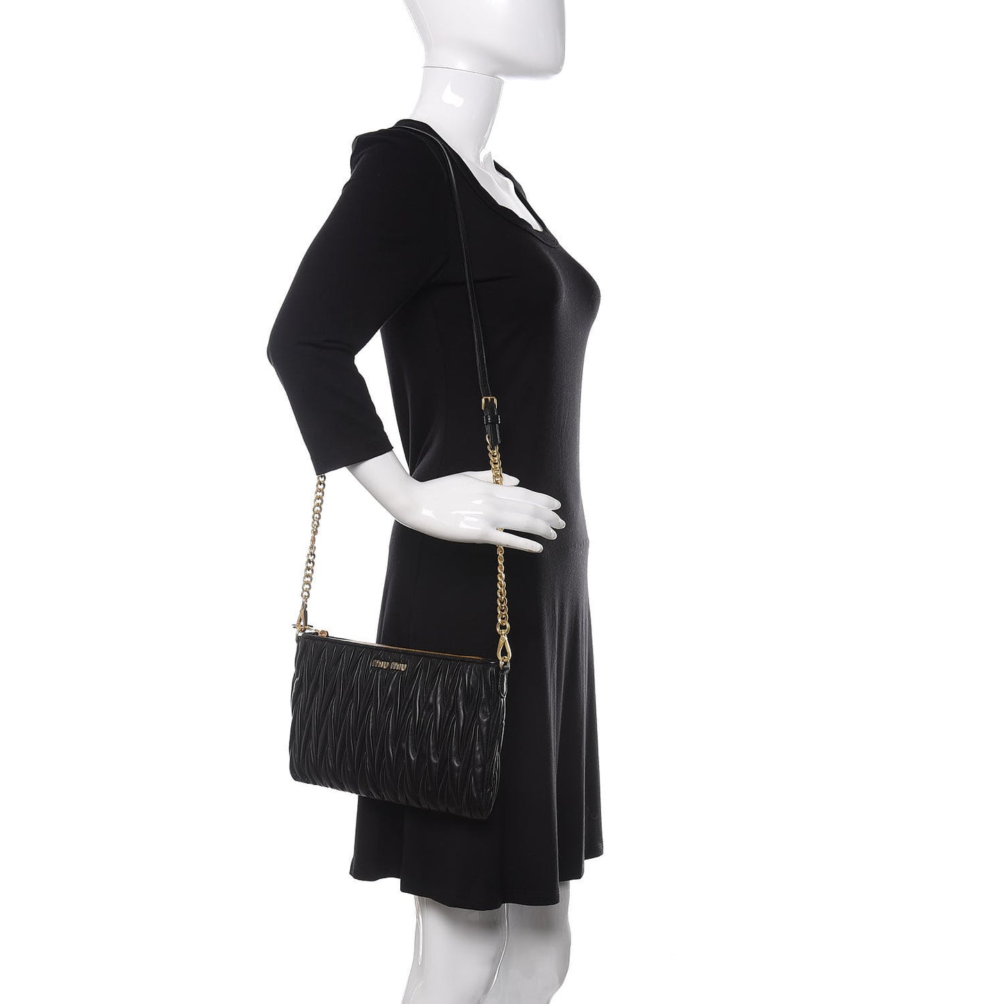 Nappa Matelasse Crossbody Black