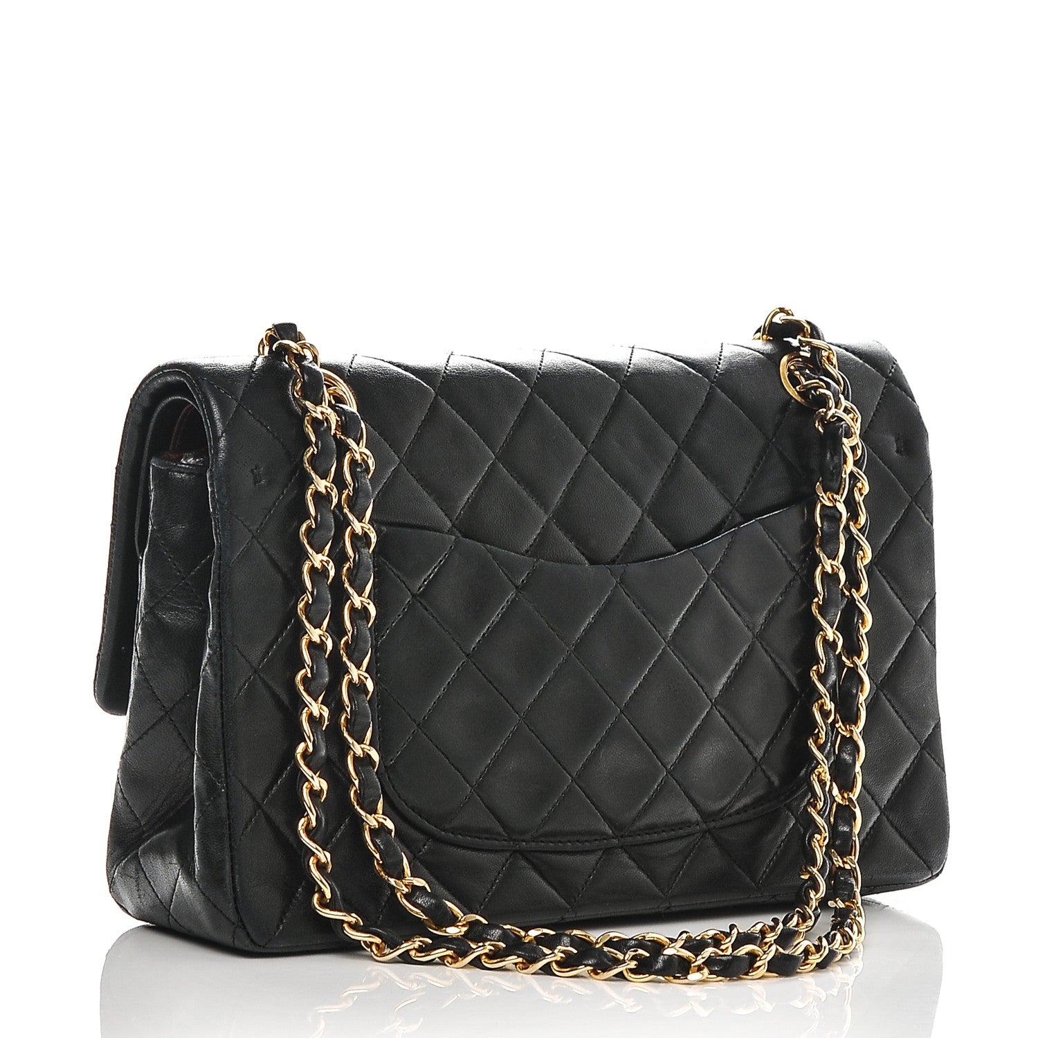 Chanel Lambskin Quilted Medium Double Flap Black 3 of 8