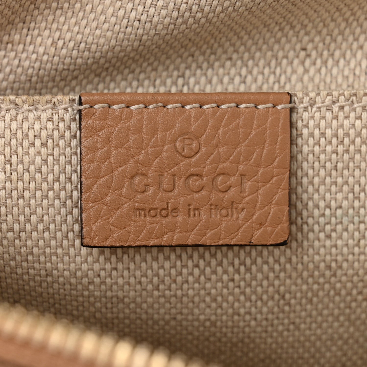 Gucci Pebbled Calfskin Small Soho Disco Bag Camelia 6 of 10