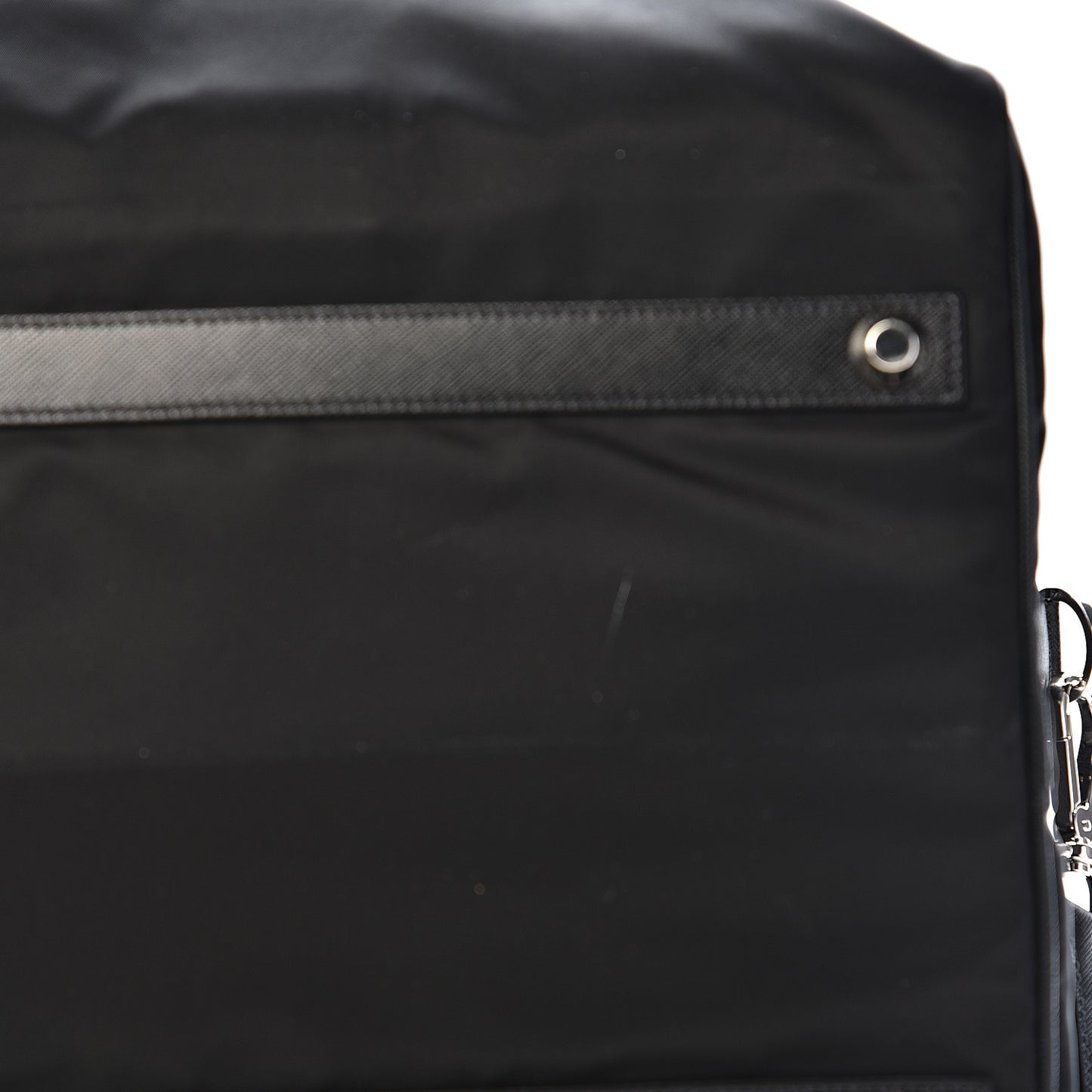 Tessuto Nylon Saffiano Viaggio Carry On Travel Bag Black
