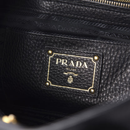 Prada Vitello Daino Tote Black 9 of 15