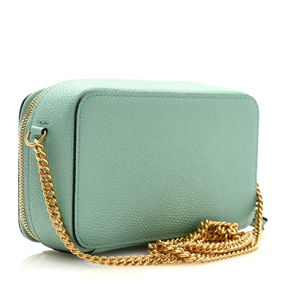 Valentino Garavani Grained Calfskin VLogo Zip Crossbody Light Green 3 of 9