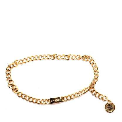 Chanel Metal Chain CC Medallion Belt Gold 1 of 5