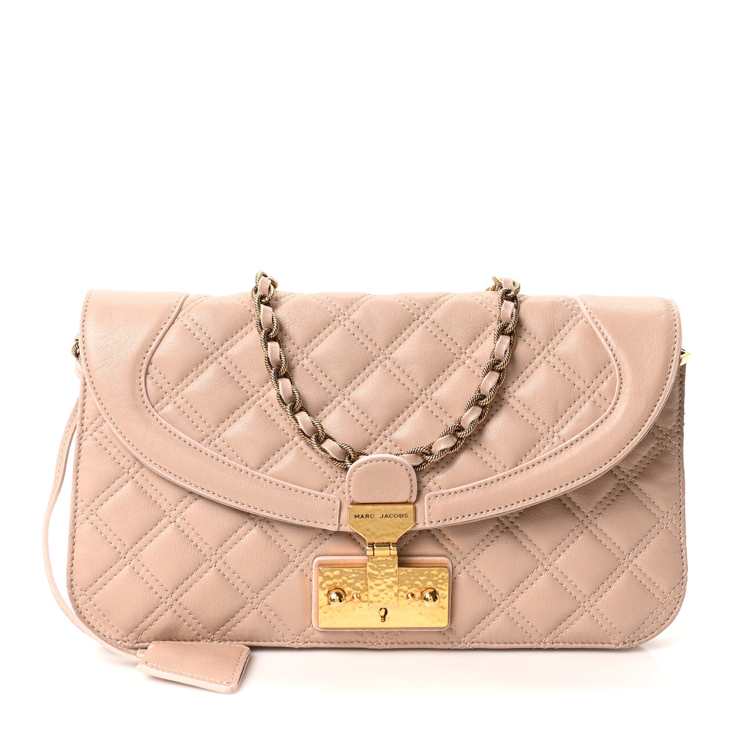 Marc Jacobs Lacquered Lambskin Baroque Single Flap Beige 1 of 9