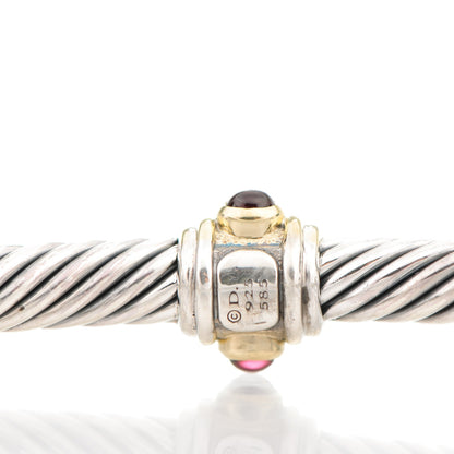 David Yurman Sterling Silver 14K Gold 5mm Cable Renaissance Bracelet 4 of 4