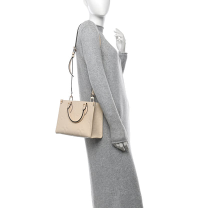 Louis Vuitton Empreinte Monogram Giant Onthego PM Cream Beige 2 of 10