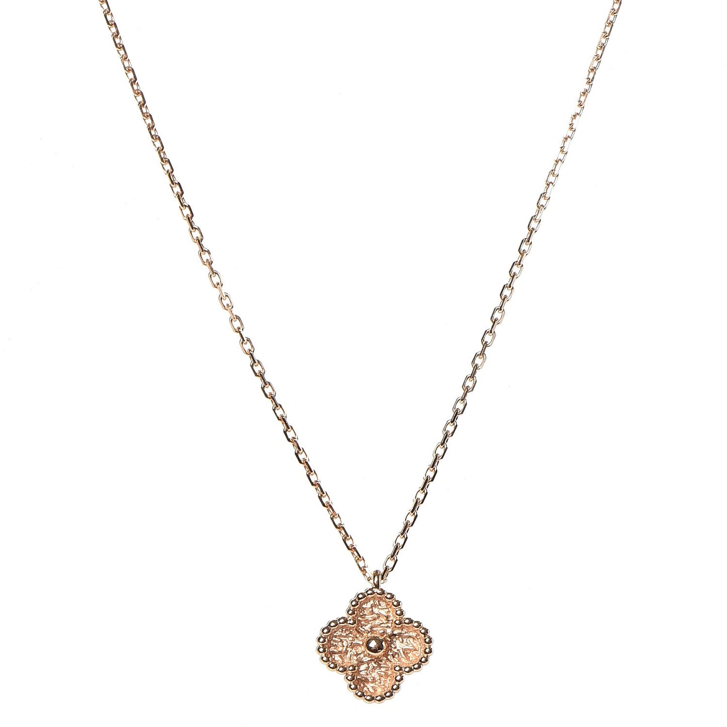 18K Rose Gold Sweet Alhambra Pendant Necklace