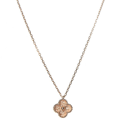 Van Cleef & Arpels 18K Rose Gold Sweet Alhambra Pendant Necklace 1 of 6