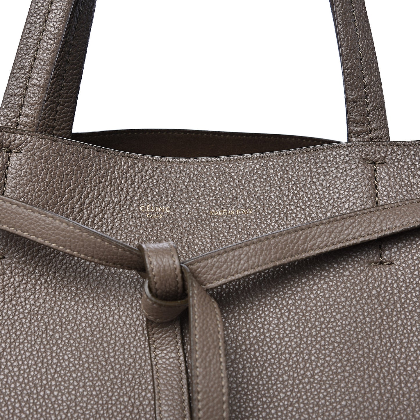 Soft Grained Calfskin Medium Belt Cabas Phantom Taupe