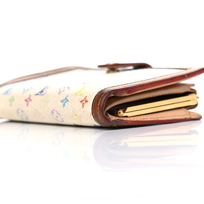 Louis Vuitton Monogram Multicolor French Purse Wallet White 13 of 17