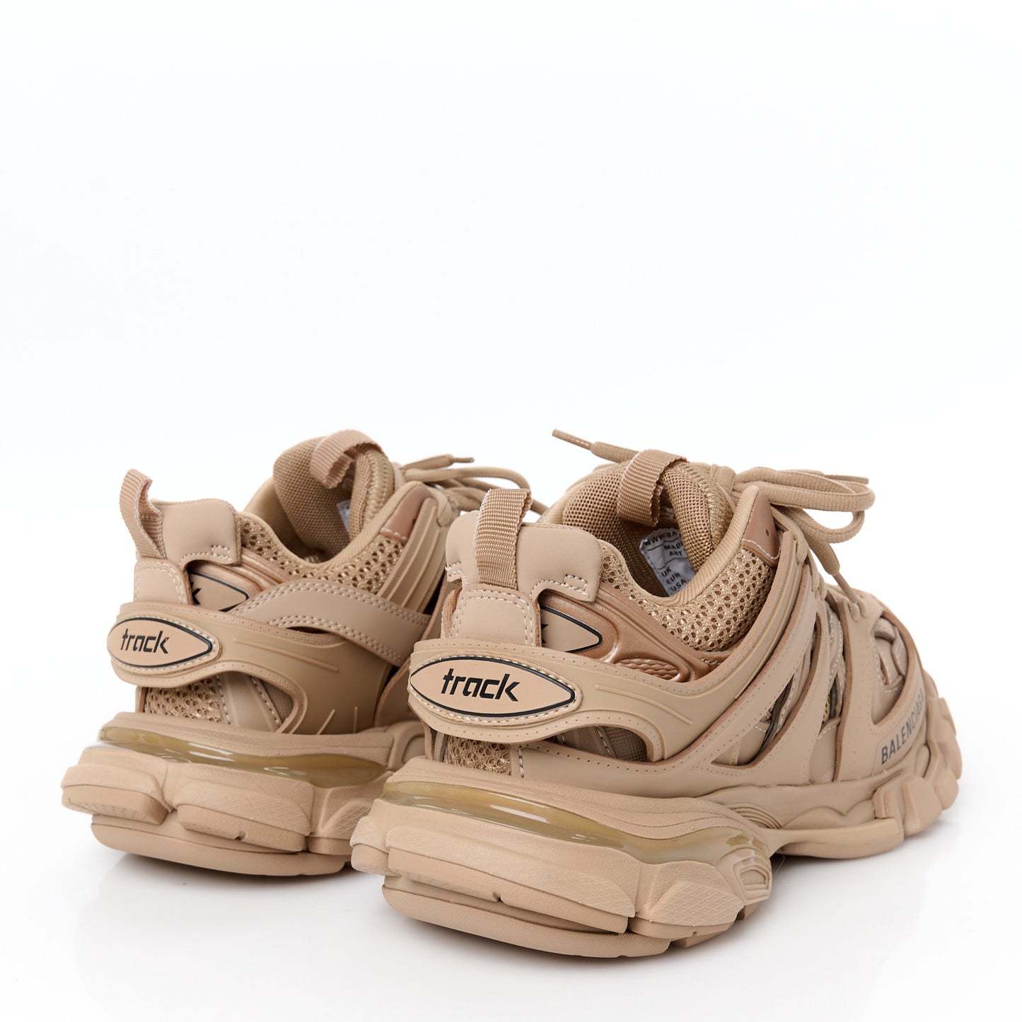 Mesh Rubber Uni-Matte Full Color Womens Track Sneakers 36 Full Beige