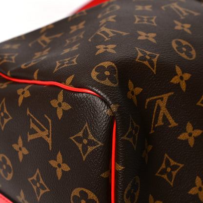 Louis Vuitton Calfskin Monogram Keepall Bandouliere 50 Coquelicot 11 of 12