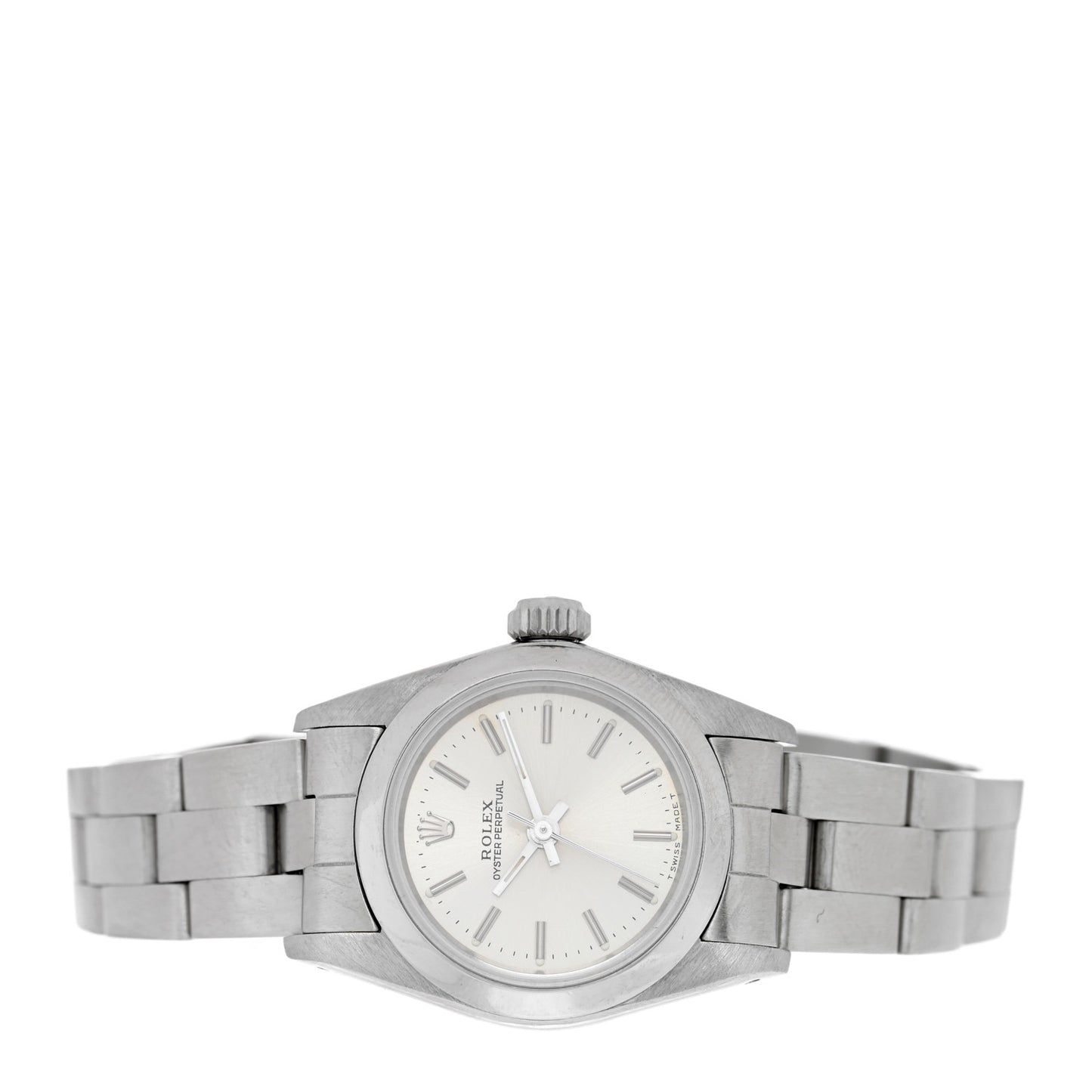 Stainless Steel 24mm Oyster Perpetual Watch Silver 67180