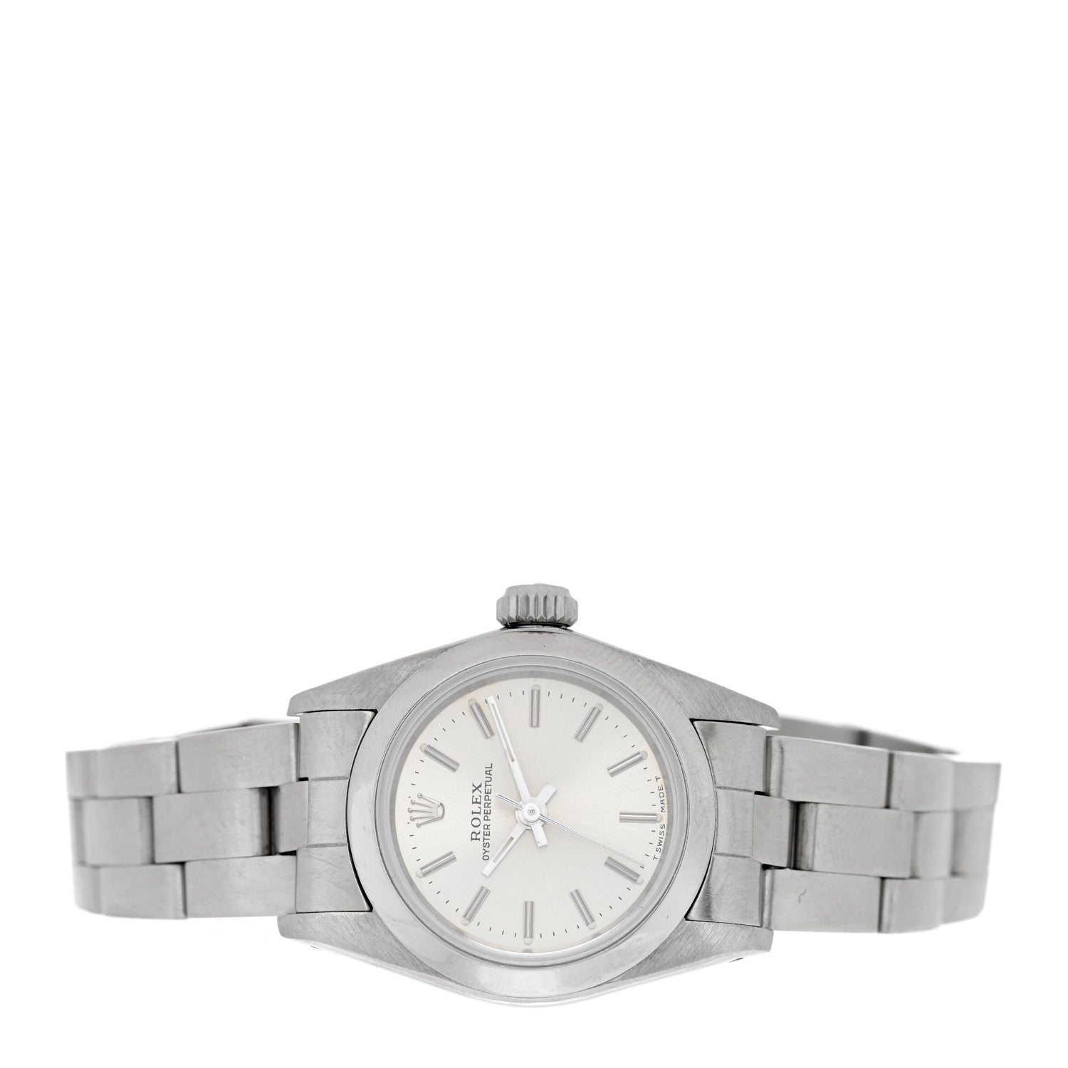 Rolex Stainless Steel 24mm Oyster Perpetual Watch Silver 67180 2 of 4