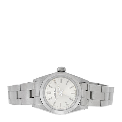Rolex Stainless Steel 24mm Oyster Perpetual Watch Silver 67180 2 of 4