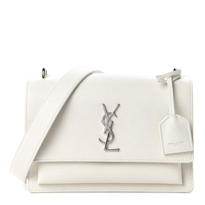 Saint Laurent Calfskin Medium Monogram Sunset Dove White 1 of 10