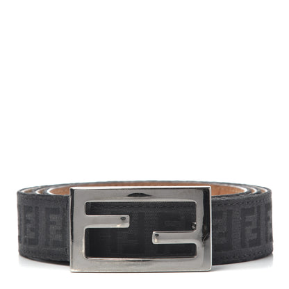 Fendi Fabric Calfskin FF Belt 85 34 Black 1 of 6
