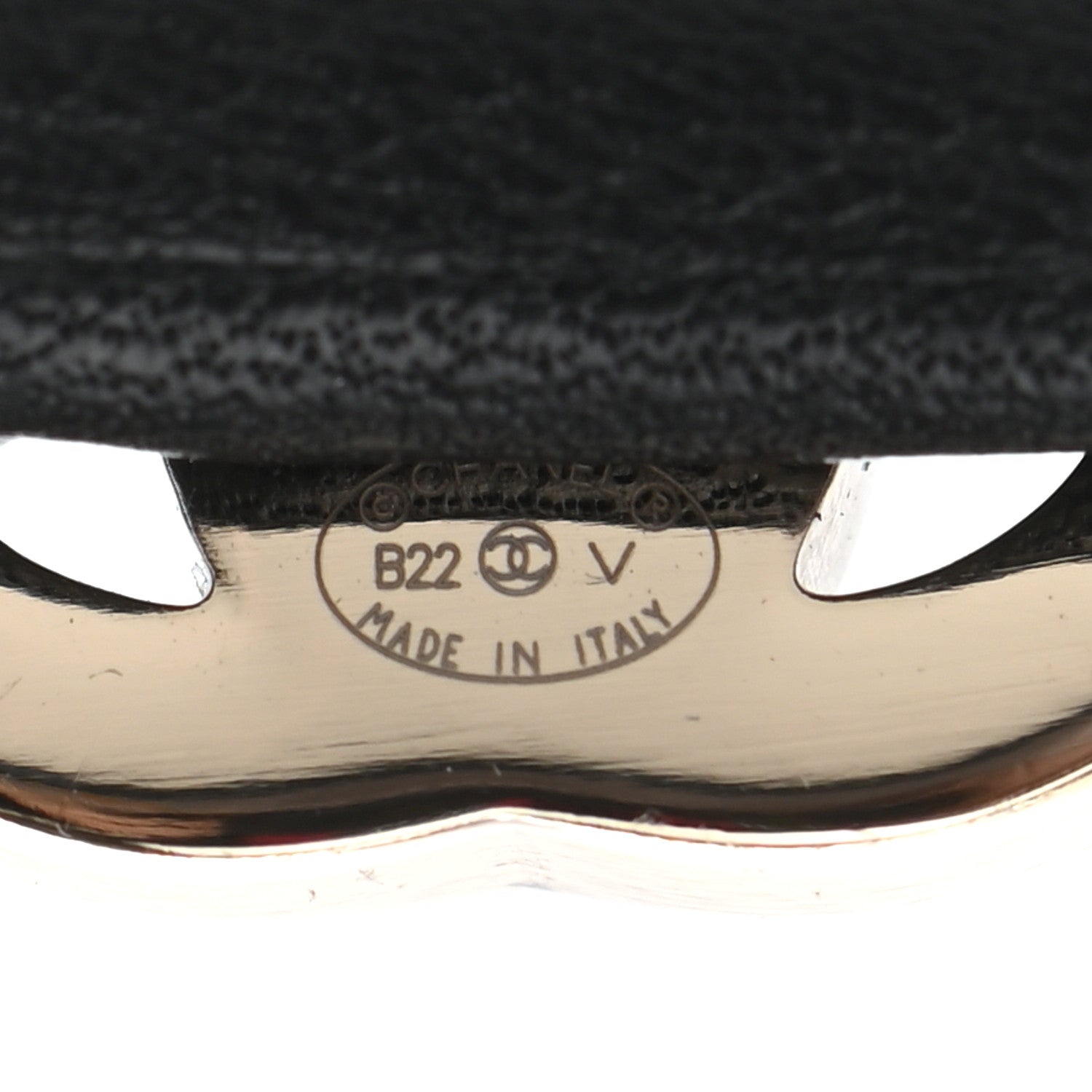 Chanel Metal Lambskin CC Turnlock Chain Headband Gold Black 5 of 5