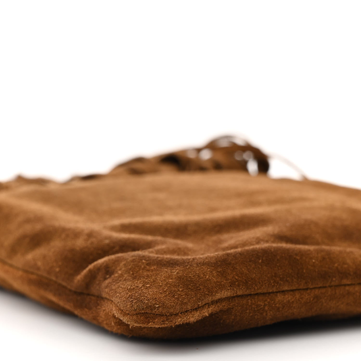 Saint Laurent Suede Calfskin Small Grace Fringed Hobo Bag Light Ocre 10 of 12