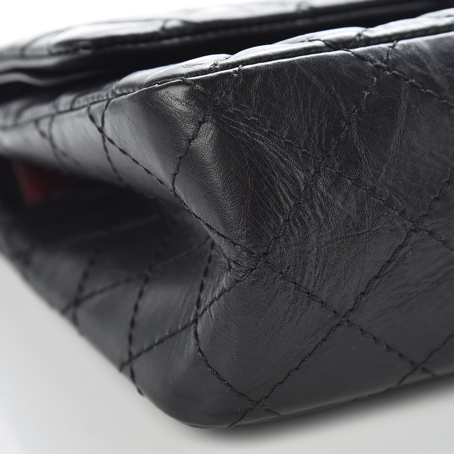 Aged Calfskin Quilted 2.55 Reissue 225 Flap Black