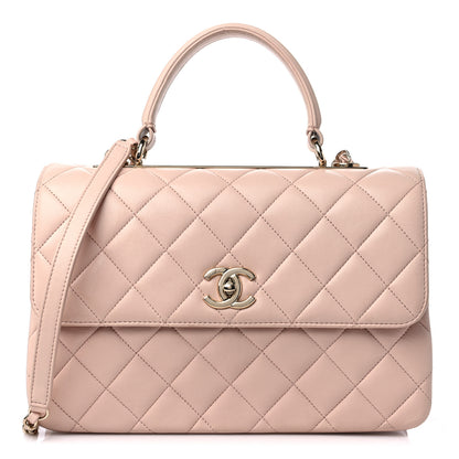 Chanel Lambskin Quilted Medium Trendy CC Flap Dual Handle Bag Beige 1 of 12