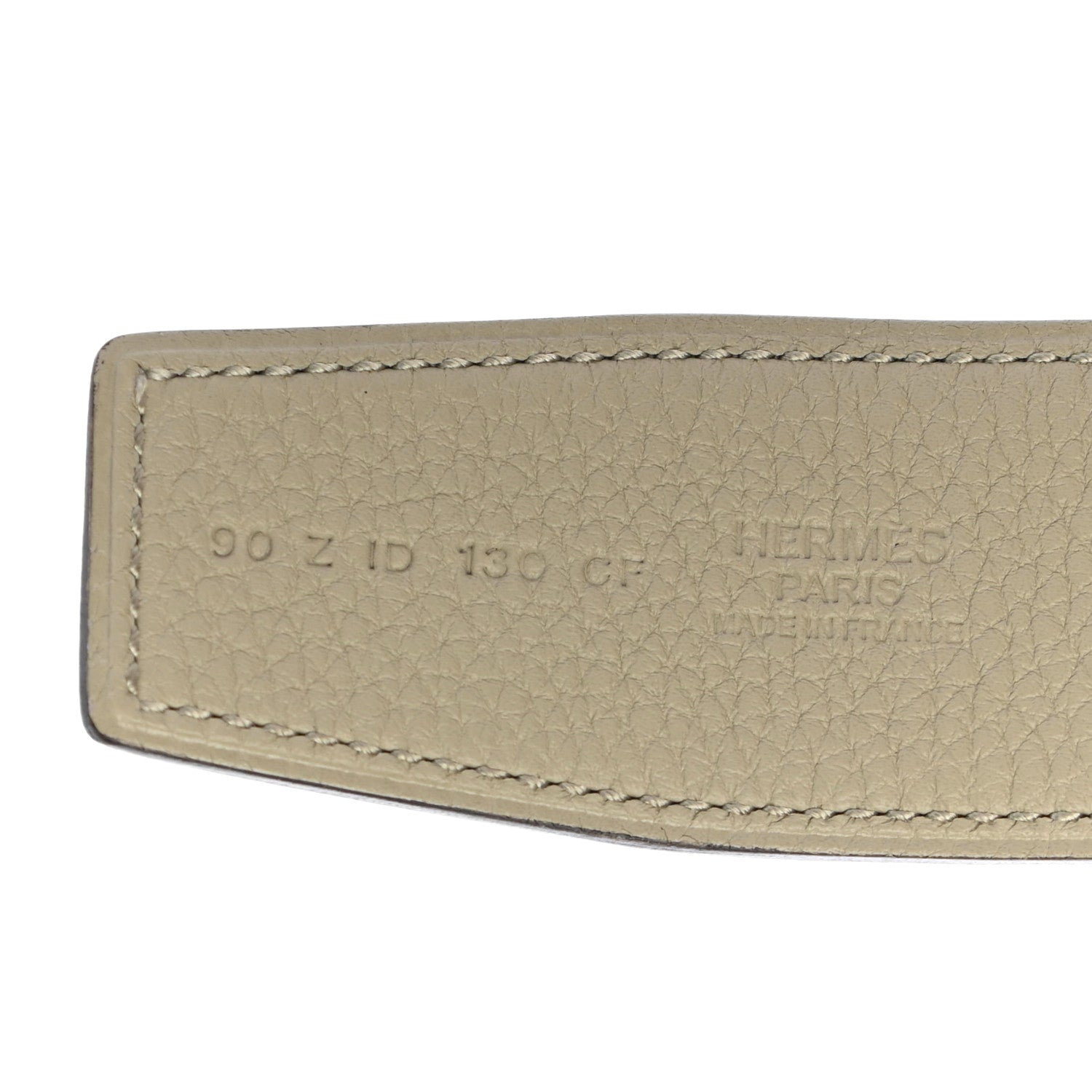 Hermes Box Togo 32mm Gamma Belt 90 Gris Tourterelle Gold 5 of 5