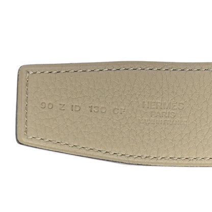 Hermes Box Togo 32mm Gamma Belt 90 Gris Tourterelle Gold 5 of 5