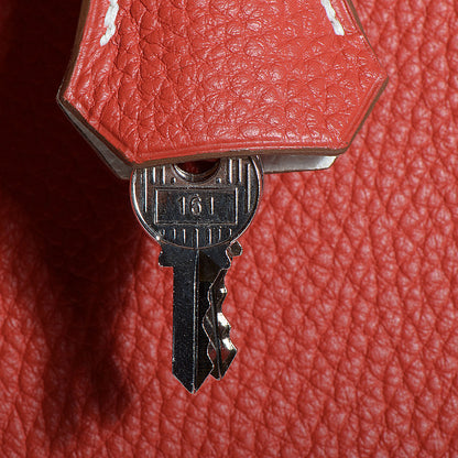 Hermes Togo Eclat Birkin 40 Sanguine and Blanc 12 of 23