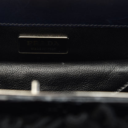 Prada Shiny Crocodile Framed Bag Black 9 of 15