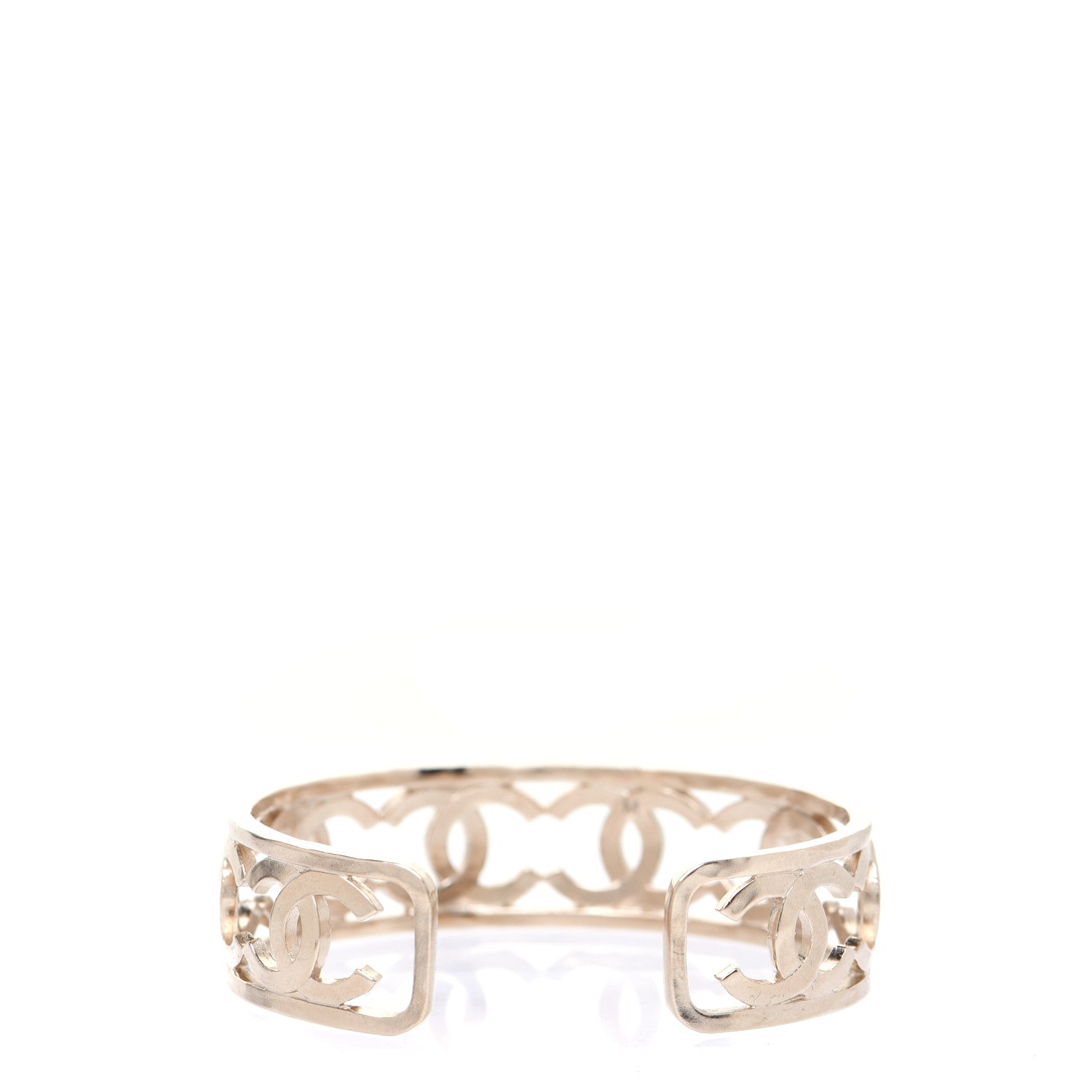 Chanel Metal Logo CC Cuff Gold 2 of 5