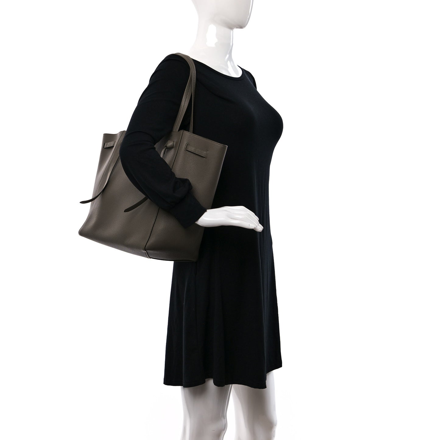 Soft Grained Calfskin Small Belt Cabas Phantom Taupe