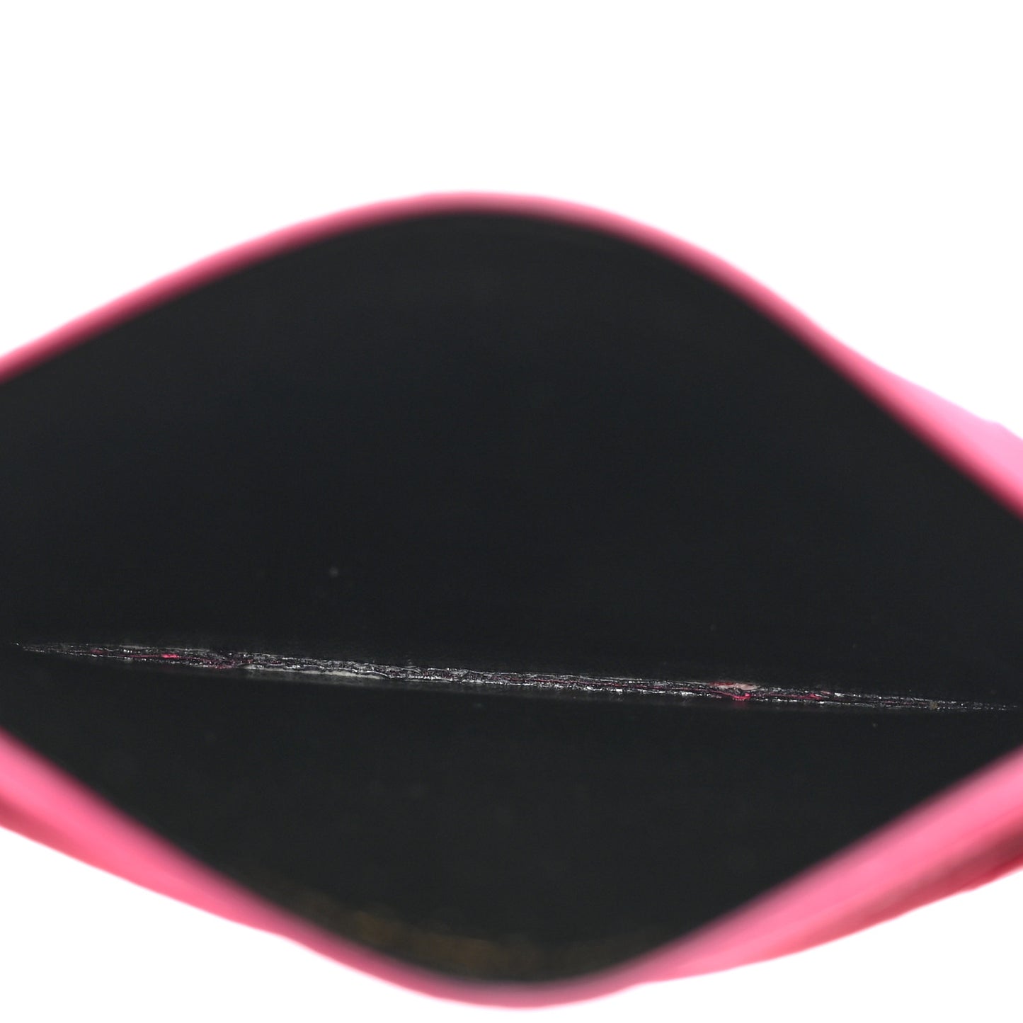 Grain De Poudre Matelasse Chevron Monogram Credit Card Case Fresh Fuxia