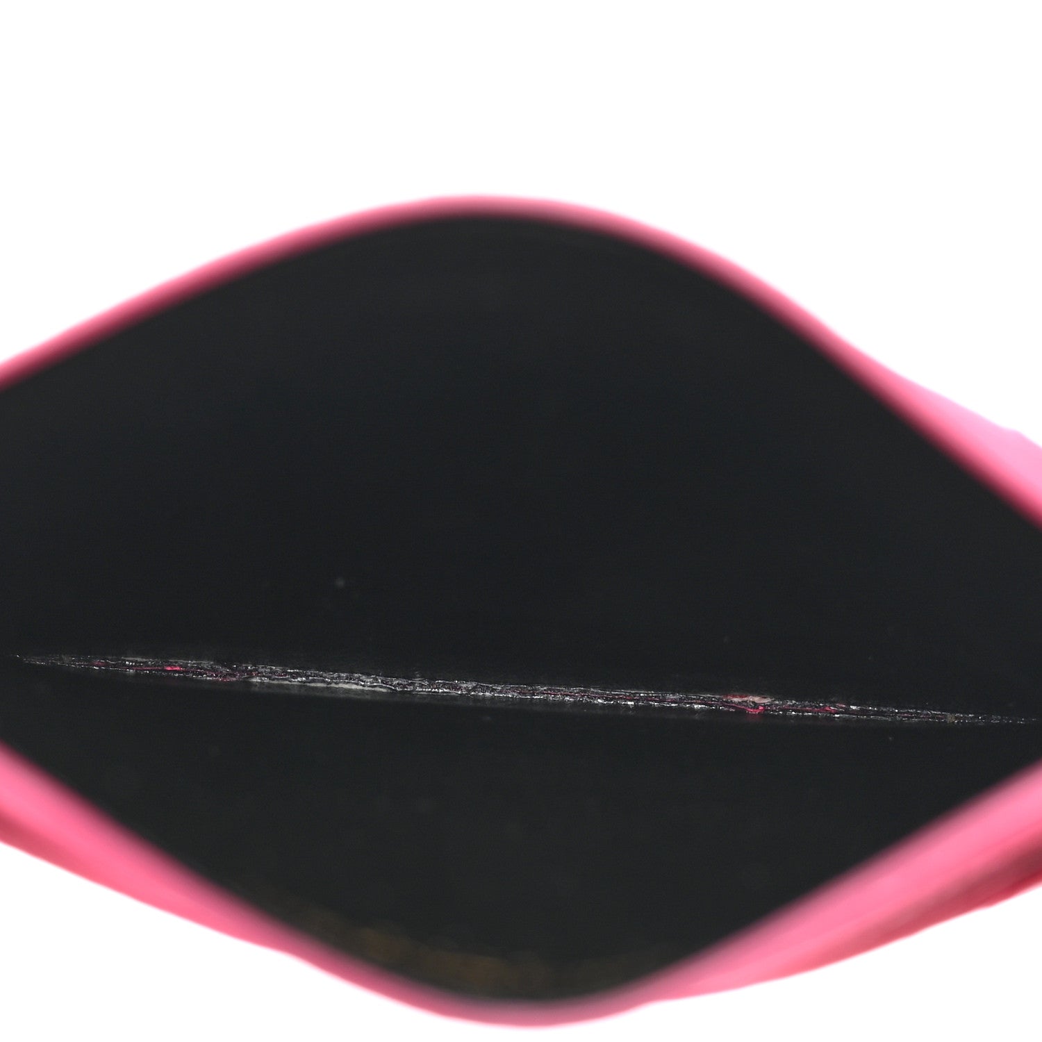 Saint Laurent Grain De Poudre Matelasse Chevron Monogram Credit Card Case Fresh Fuxia 5 of 8