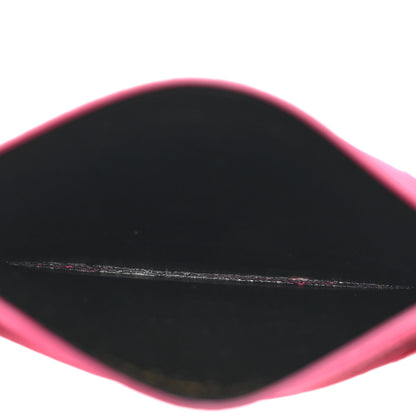 Saint Laurent Grain De Poudre Matelasse Chevron Monogram Credit Card Case Fresh Fuxia 5 of 8