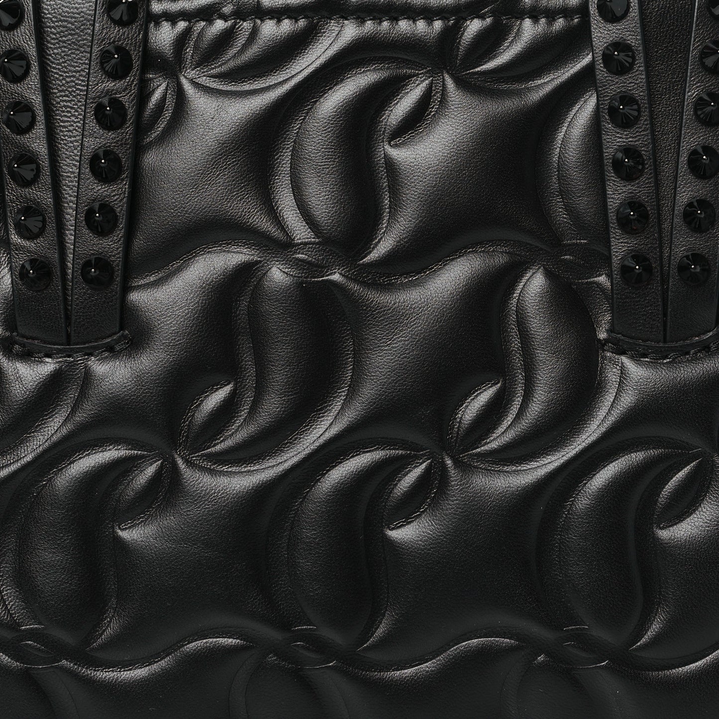 Nappa Embossed Mini East West Cabata Tote Black